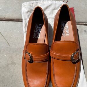 Salvatore Ferragamo Tan Leather Loafers